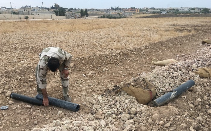 Türkische Bodenoffensive: Bazooka-Kartuschen bei Tall Abjad / Tel Abyad (Foto: shutterstock - hazartaha)